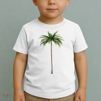 Cool Beach Summer Vacation Tropical Palm Tree Toddler T-Shirt thumb 2
