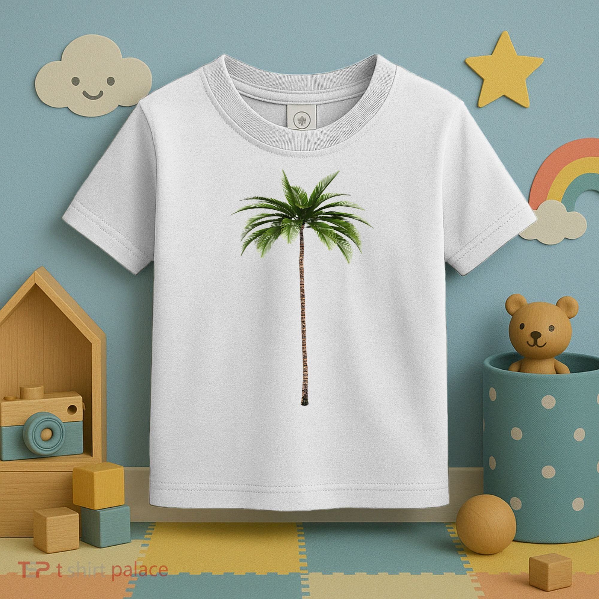 Cool Beach Summer Vacation Tropical Palm Tree Toddler T-Shirt