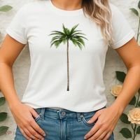 Cool Beach Summer Vacation Tropical Palm Tree Women's T-Shirt thumb 2