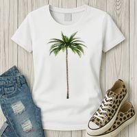 Cool Beach Summer Vacation Tropical Palm Tree Women's T-Shirt thumb 3