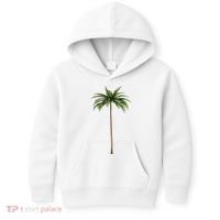 Cool Beach Summer Vacation Tropical Palm Tree Kids Hoodie thumb 0