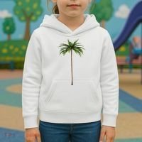 Cool Beach Summer Vacation Tropical Palm Tree Kids Hoodie thumb 3