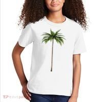 Cool Beach Summer Vacation Tropical Palm Tree Kids T-Shirt thumb 2
