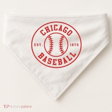 Chicago Baseball  Seventh Inning Stretch Game Day Fan Gear USA-Made Doggie Bandana