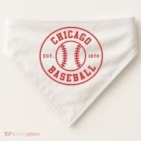 Chicago Baseball  Seventh Inning Stretch Game Day Fan Gear USA-Made Doggie Bandana thumb 0