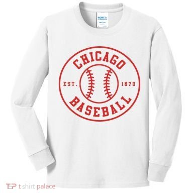 Chicago Baseball  Seventh Inning Stretch Game Day Fan Gear Kids Long Sleeve Shirt
