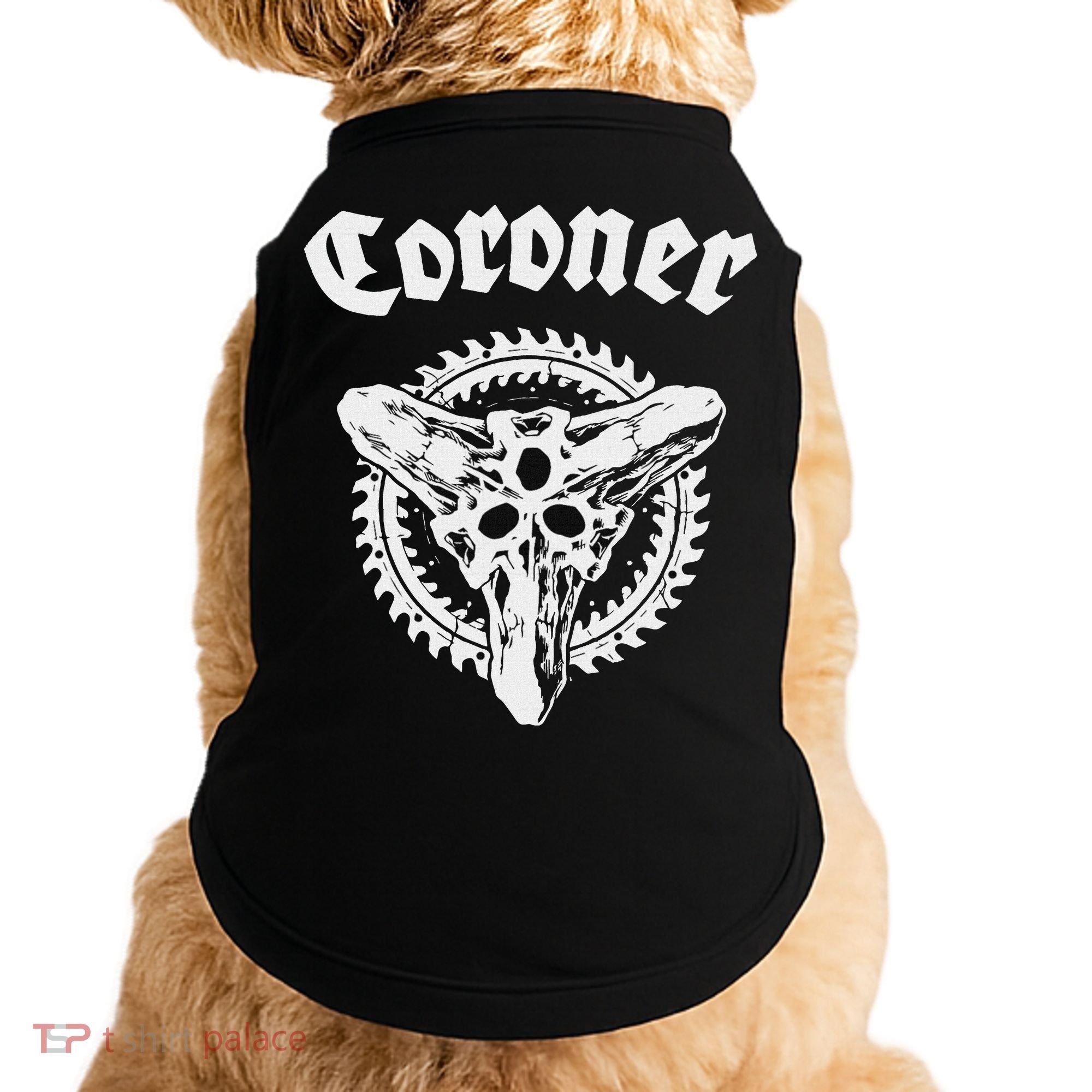 Coroner Band  Small Black Doggie Tank
