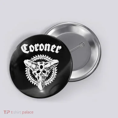 Coroner Band  Small Black Button