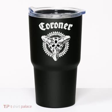 Coroner Band  Small Black Tumbler