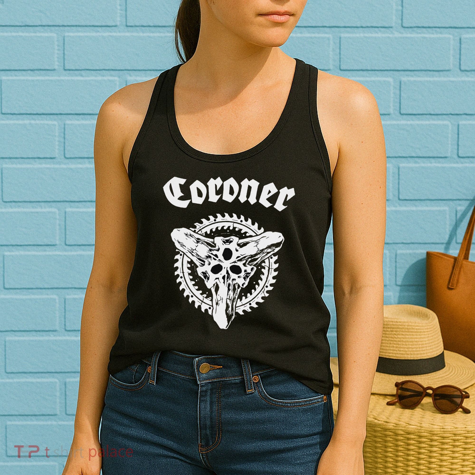 Coroner Band  Small Black Women's Tank Top