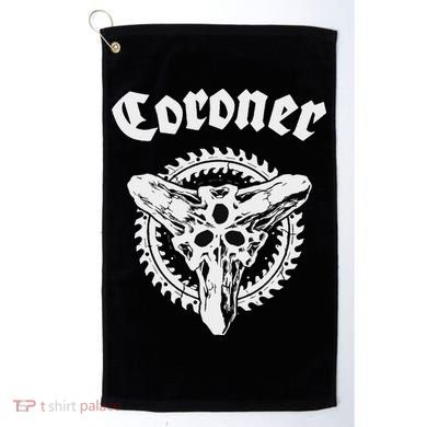 Coroner Band  Small Black Golf Towel