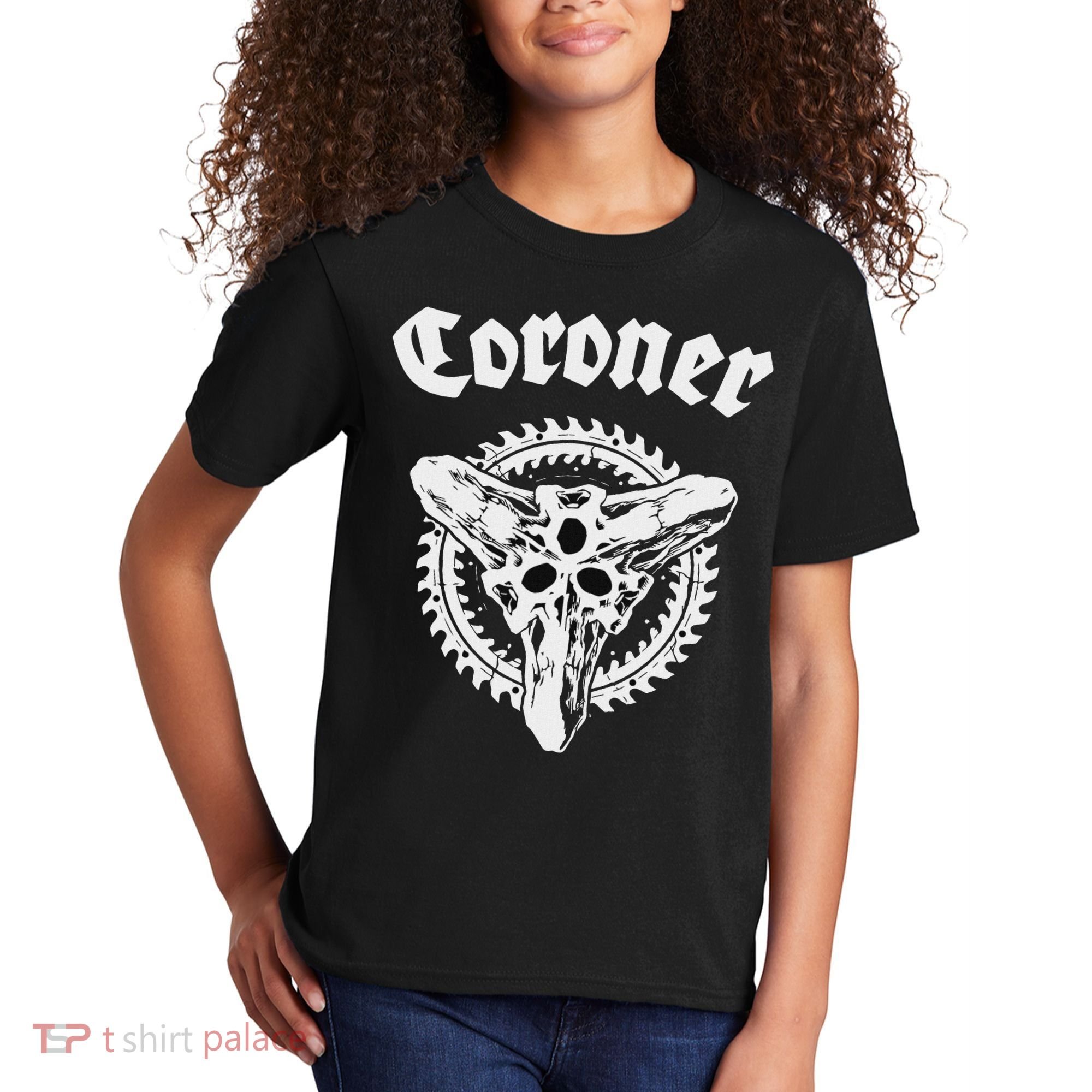Coroner Band  Small Black Kids T-Shirt