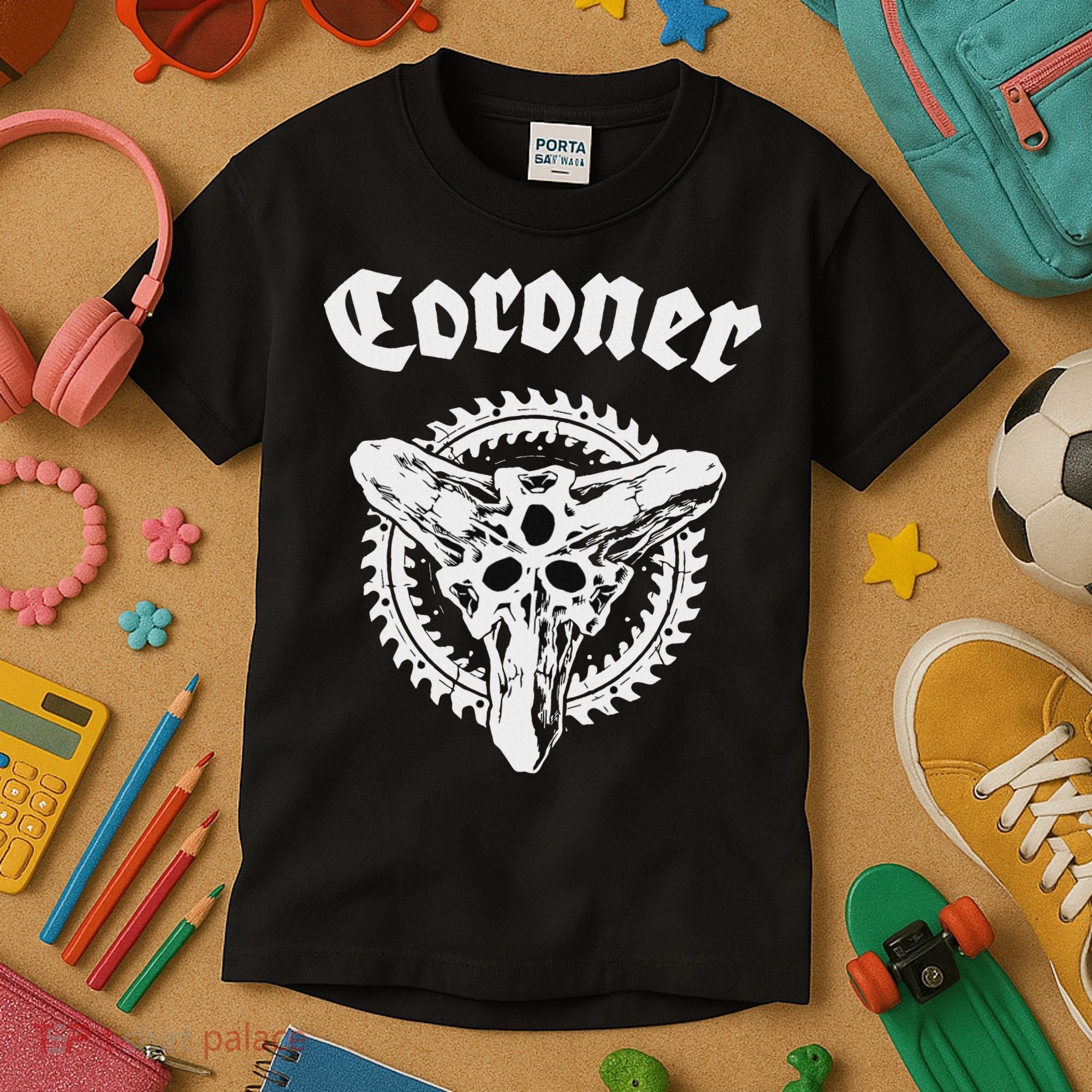 Coroner Band  Small Black Kids T-Shirt
