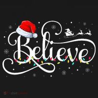 Christmas Believe Santa Claus Funny Family Matching Women's Tank Top thumb 5