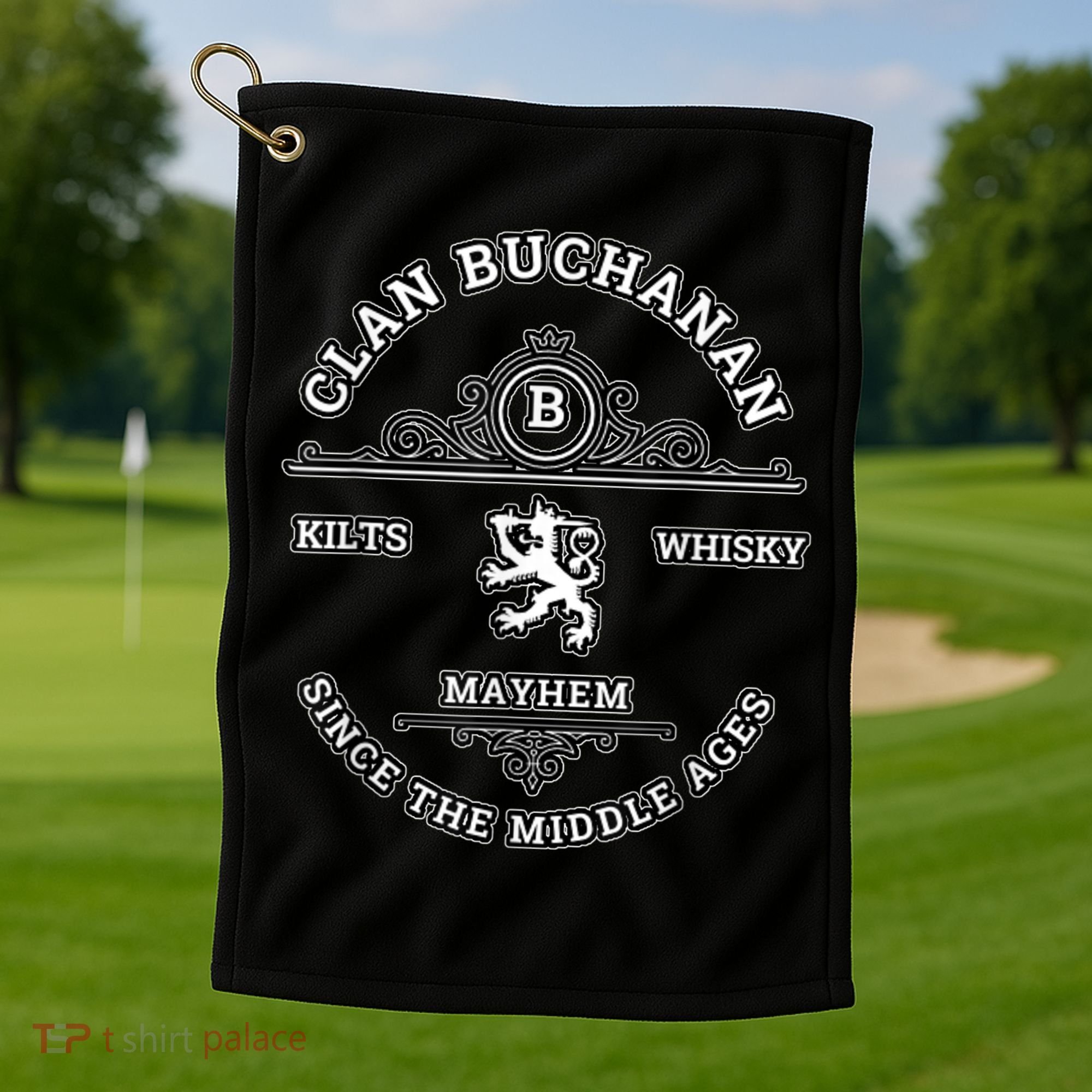 Clan Buchanan Scottish Kilt Highland Games Golf Towel