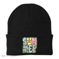 Coquette Bow Summer Vibes Preppy Checkered Funny Beach Life Beanie thumb 0