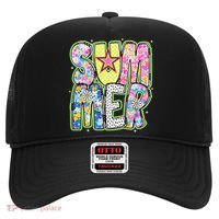 Coquette Bow Summer Vibes Preppy Checkered Funny Beach Life Hat thumb 0