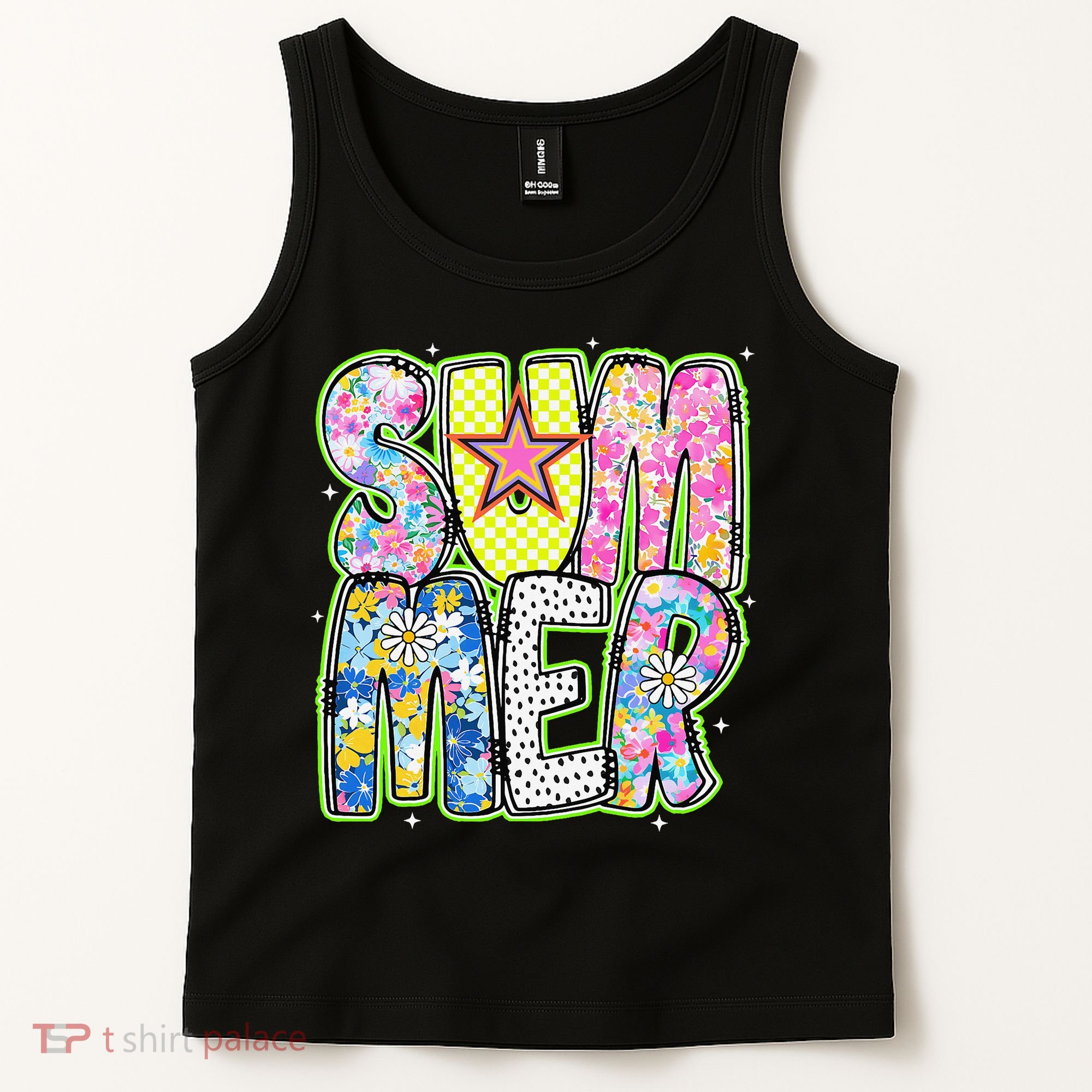 Coquette Bow Summer Vibes Preppy Checkered Funny Beach Life Tank Top