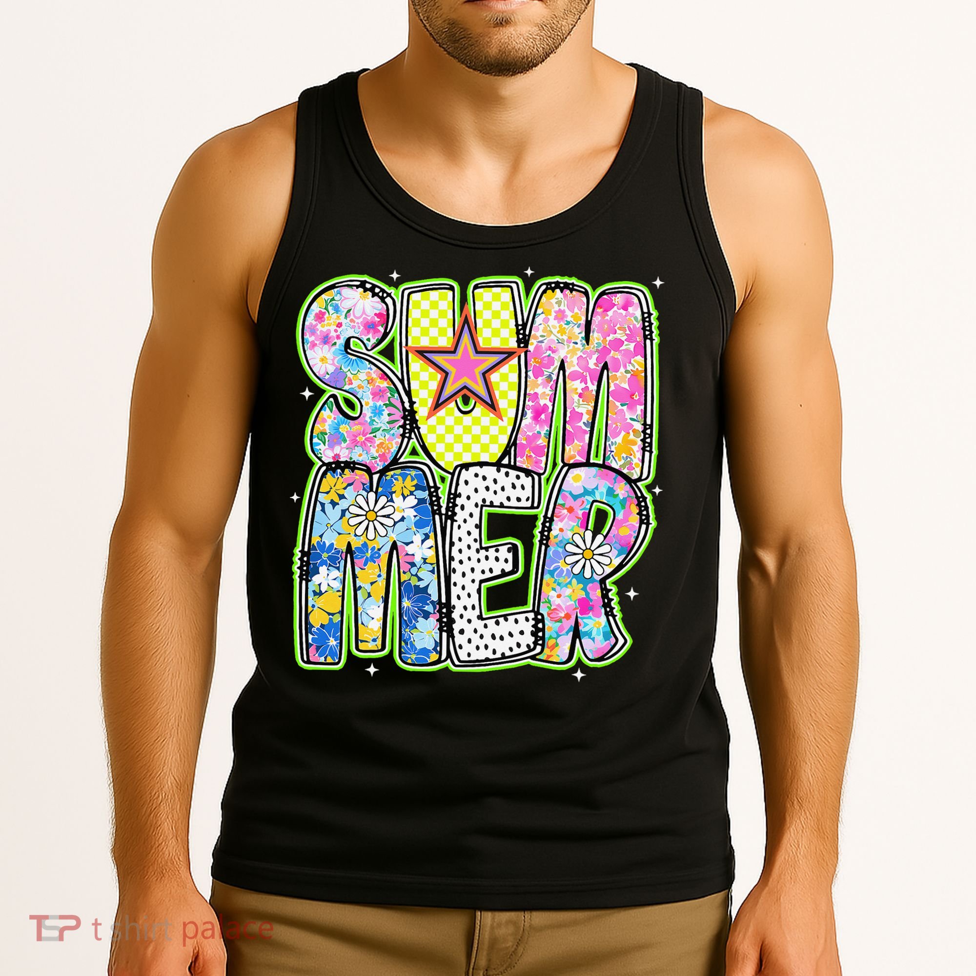 Coquette Bow Summer Vibes Preppy Checkered Funny Beach Life Tank Top