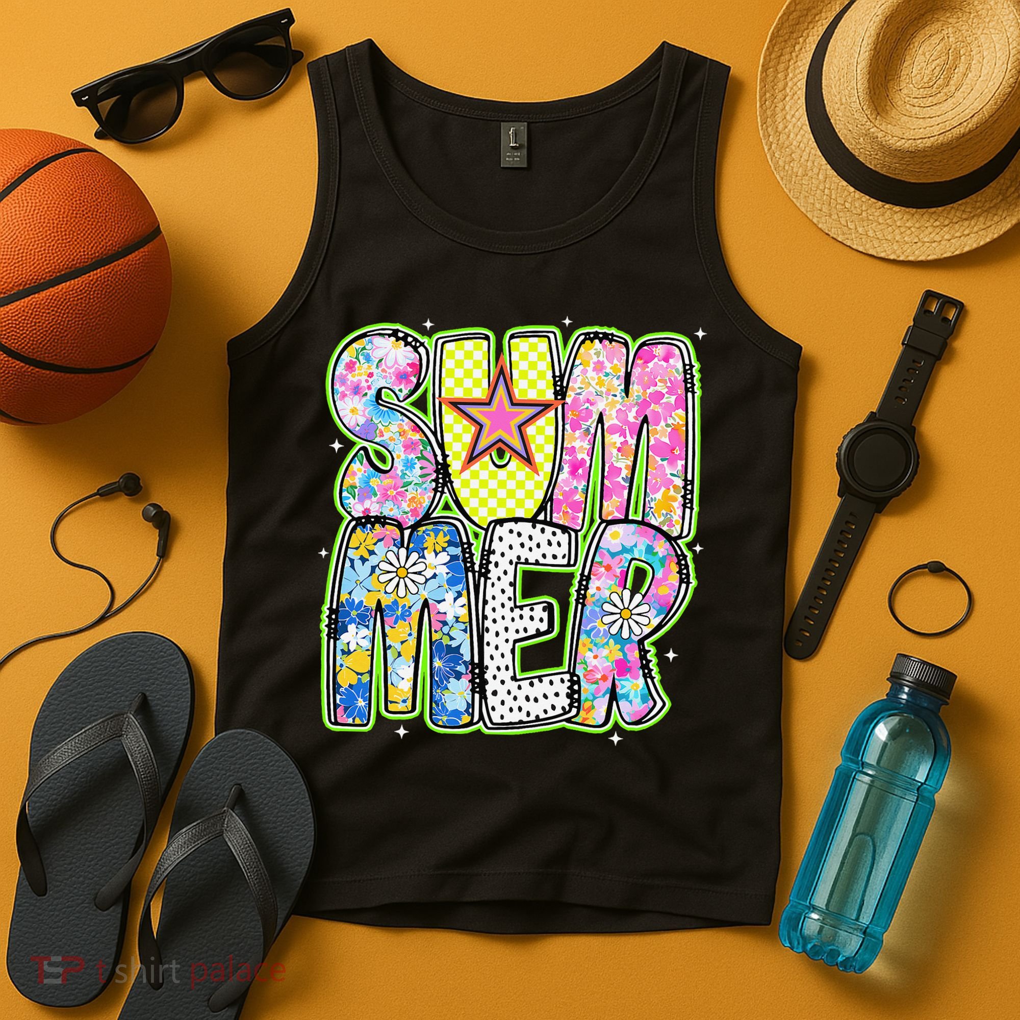 Coquette Bow Summer Vibes Preppy Checkered Funny Beach Life Tank Top