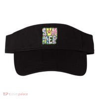 Coquette Bow Summer Vibes Preppy Checkered Funny Beach Life Visor thumb 0