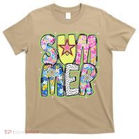 Coquette Bow Summer Vibes Preppy Checkered Funny Beach Life T-Shirt thumb 0