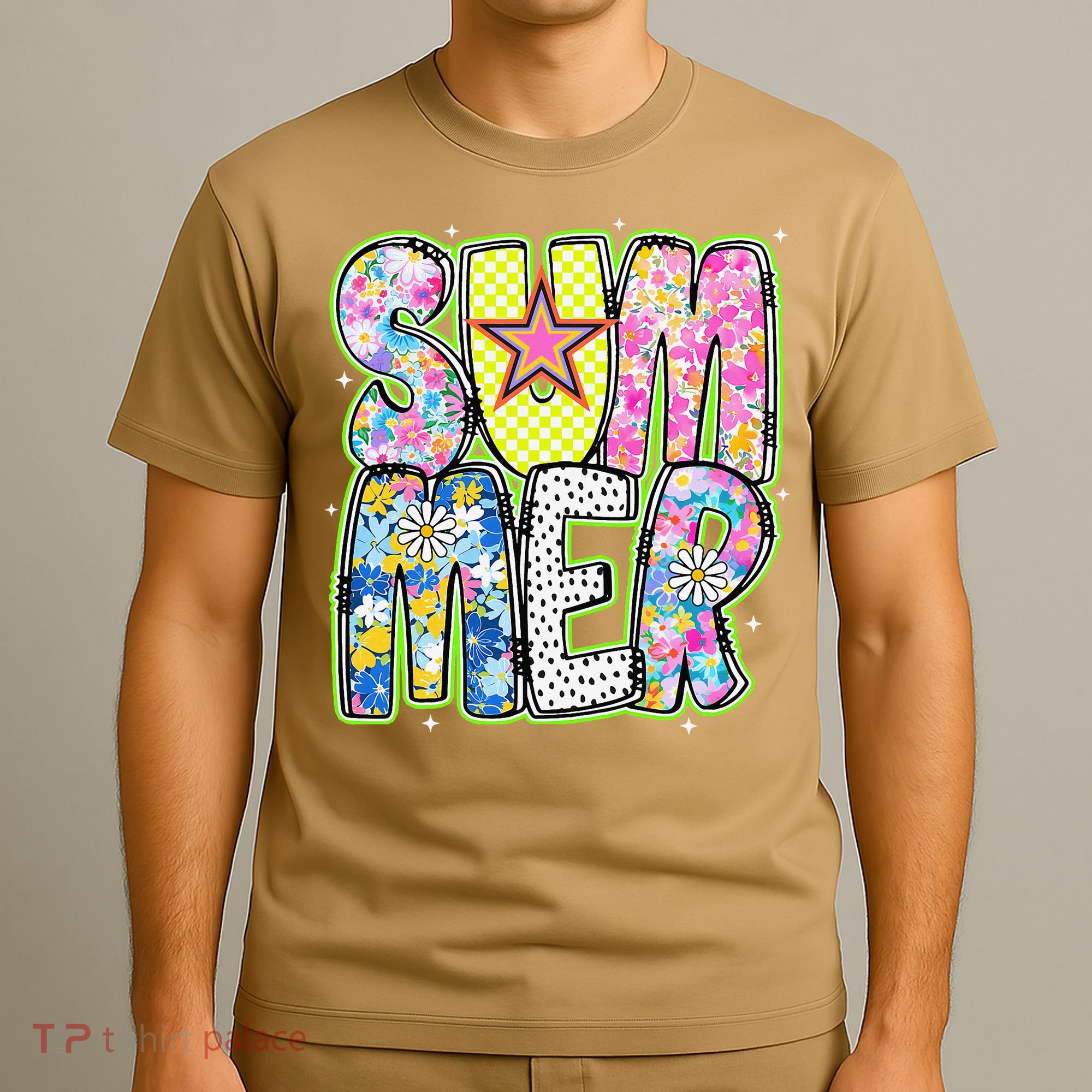 Coquette Bow Summer Vibes Preppy Checkered Funny Beach Life T-Shirt