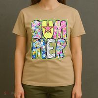 Coquette Bow Summer Vibes Preppy Checkered Funny Beach Life T-Shirt thumb 4
