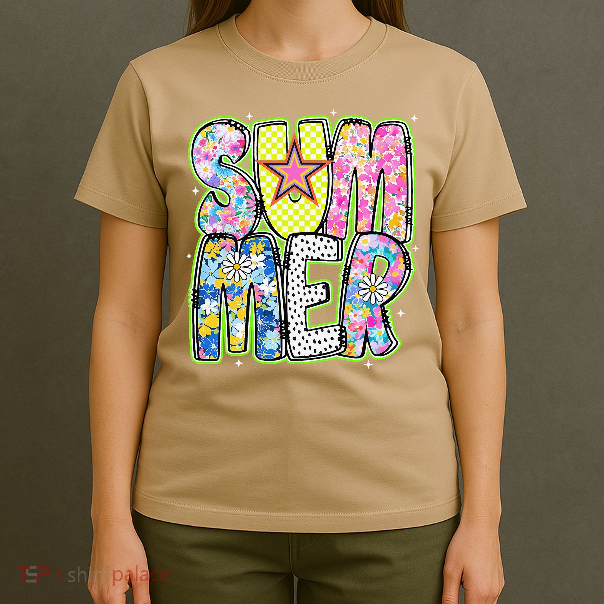 Coquette Bow Summer Vibes Preppy Checkered Funny Beach Life T-Shirt
