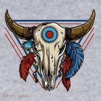 Classic Buffalo Skull Native American Tribe Totem Women's Sweatshirt thumb 2