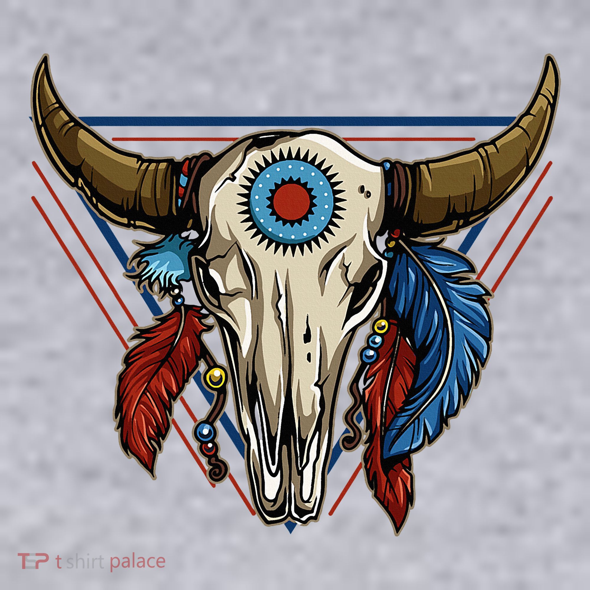 Classic Buffalo Skull Native American Tribe Totem Women's Sweatshirt