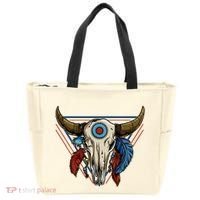 Classic Buffalo Skull Native American Tribe Totem Tote Bag thumb 0