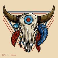 Classic Buffalo Skull Native American Tribe Totem Tote Bag thumb 4