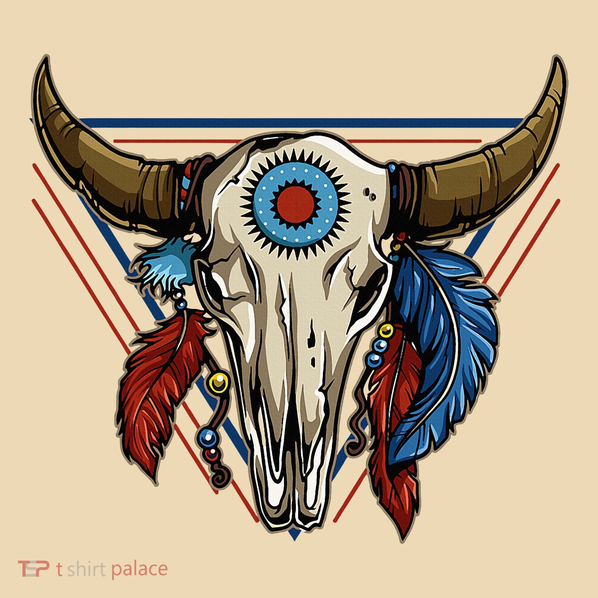 Classic Buffalo Skull Native American Tribe Totem Tote Bag