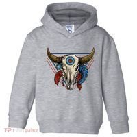 Classic Buffalo Skull Native American Tribe Totem Toddler Hoodie thumb 0