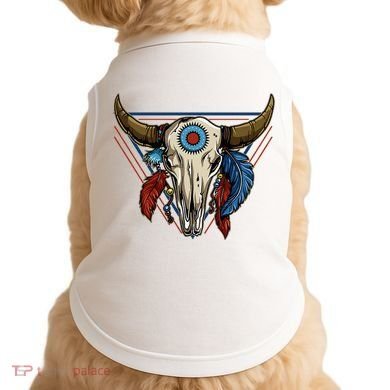 Classic Buffalo Skull Native American Tribe Totem Doggie Tank