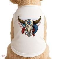 Classic Buffalo Skull Native American Tribe Totem Doggie Tank thumb 0