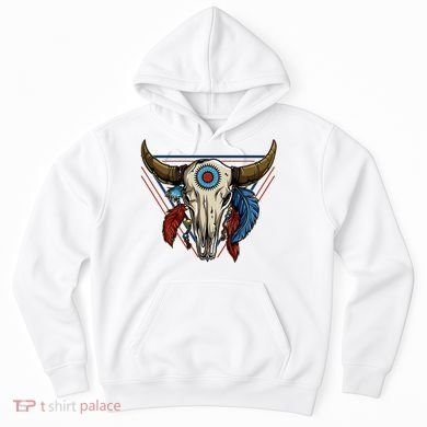 Classic Buffalo Skull Native American Tribe Totem Hoodie