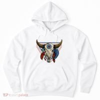 Classic Buffalo Skull Native American Tribe Totem Hoodie thumb 0