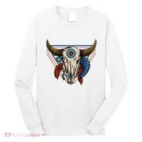 Classic Buffalo Skull Native American Tribe Totem Long Sleeve Shirt thumb 0