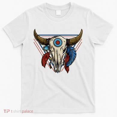 Classic Buffalo Skull Native American Tribe Totem T-Shirt