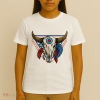 Classic Buffalo Skull Native American Tribe Totem T-Shirt thumb 4