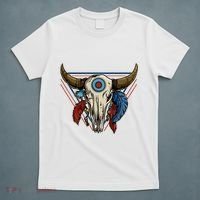 Classic Buffalo Skull Native American Tribe Totem T-Shirt thumb 5