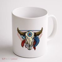 Classic Buffalo Skull Native American Tribe Totem Coffee Mug thumb 1
