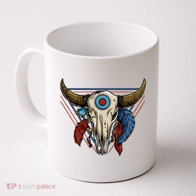 Classic Buffalo Skull Native American Tribe Totem Coffee Mug