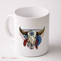 Classic Buffalo Skull Native American Tribe Totem Coffee Mug thumb 0