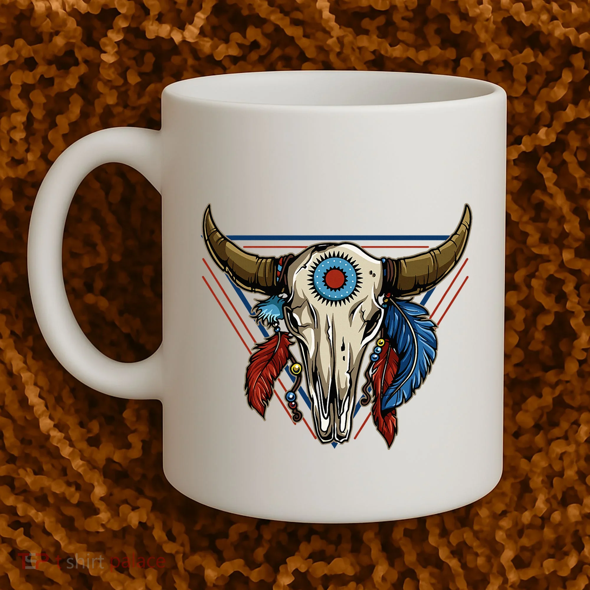 Classic Buffalo Skull Native American Tribe Totem Coffee Mug