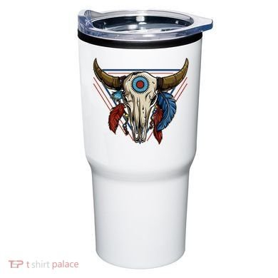 Classic Buffalo Skull Native American Tribe Totem Tumbler
