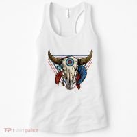 Classic Buffalo Skull Native American Tribe Totem Women's Tank Top thumb 0