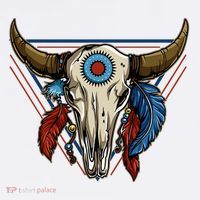Classic Buffalo Skull Native American Tribe Totem Hat thumb 2